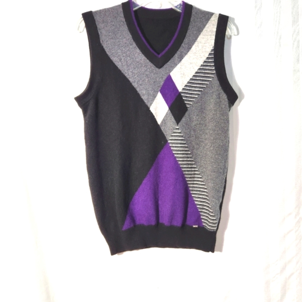 Zhili Men's Pure Cashmere Sweater Sleeveless Vest Plain size small